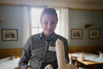Im «Hirschen» in Stammheim sorgte Leandra für einen ganz besonderen Tischschmuck.